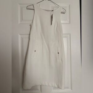 Banana Republic White Sleeveless Mini Dress